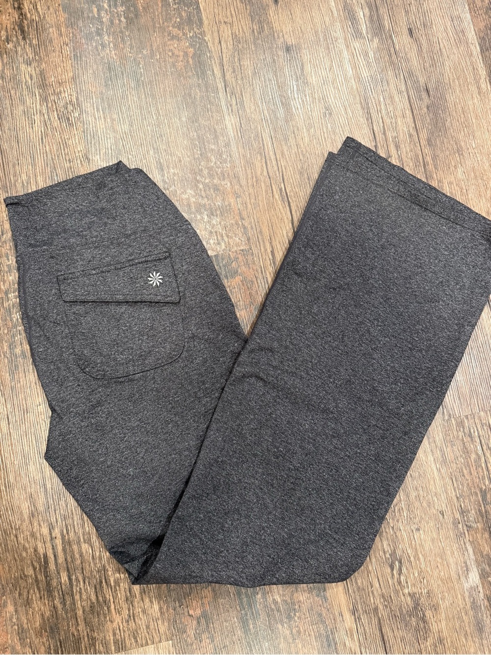 Athleta Gray Fusion Yoga Pants - Medium